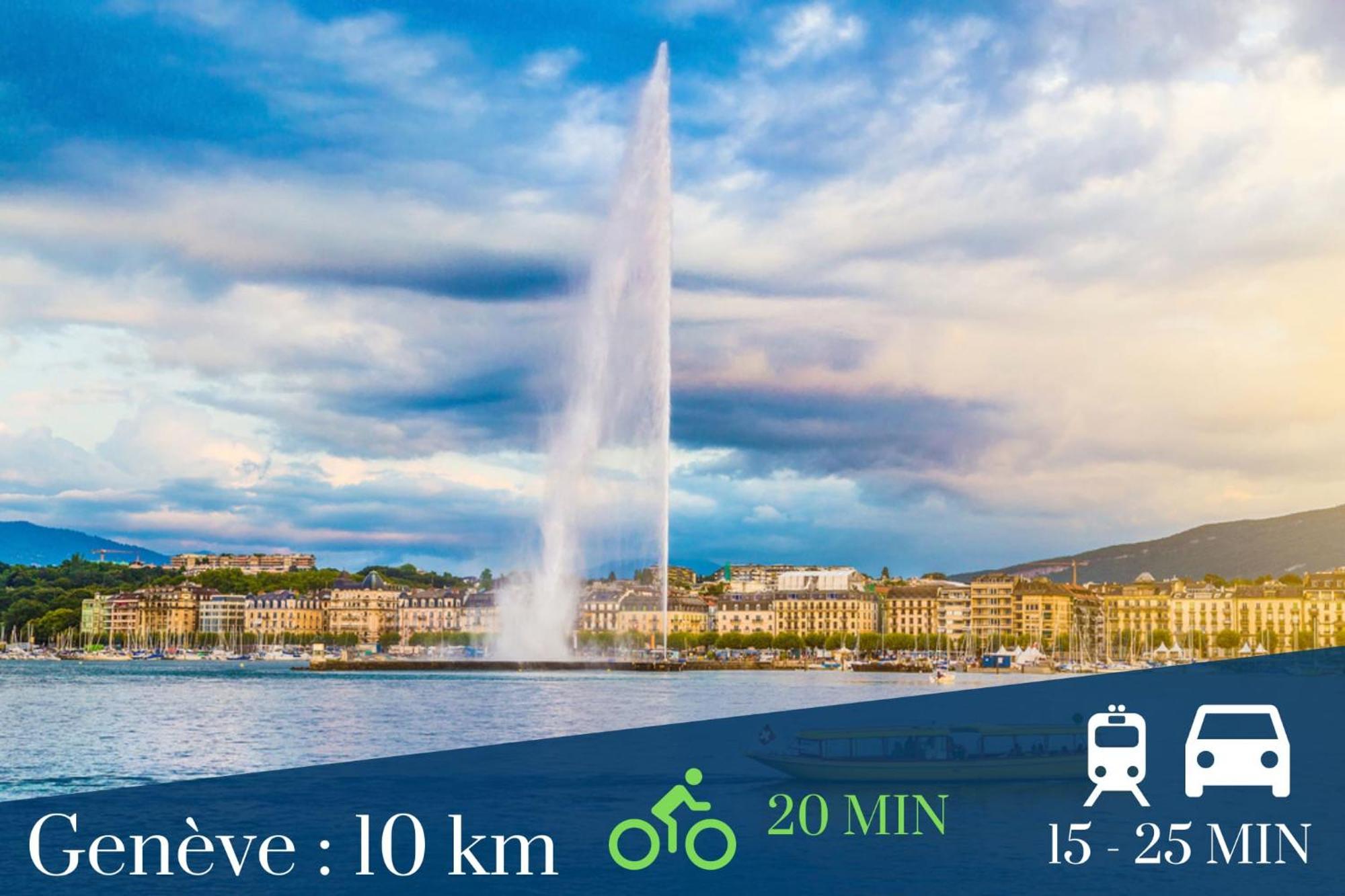 Homey Keola - Parking Privé Gratuit - Aux Portes De Genève - Au Pied Du Tram - Avec 1 Et Un Grand Salon Avec Un Canapé-lit *