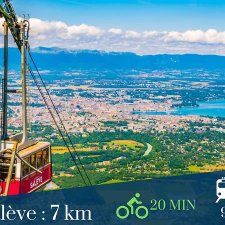 Homey Keola - Parking Prive Gratuit - Aux Portes De Geneve - Au Pied Du Tram - Appartement Avec 1 Chambre Et Un Grand Salon Avec Un Canape-Lit Ambilly Buitenkant foto